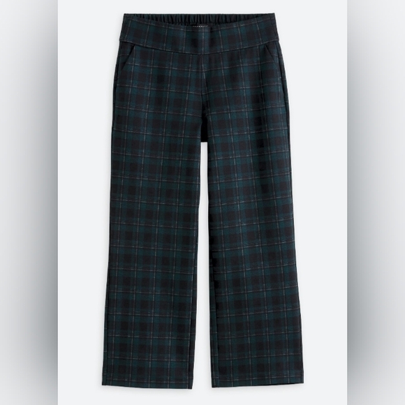 Liverpool Mabel Plaid Ankle Pants in Black and Green - Picture 2 of 4